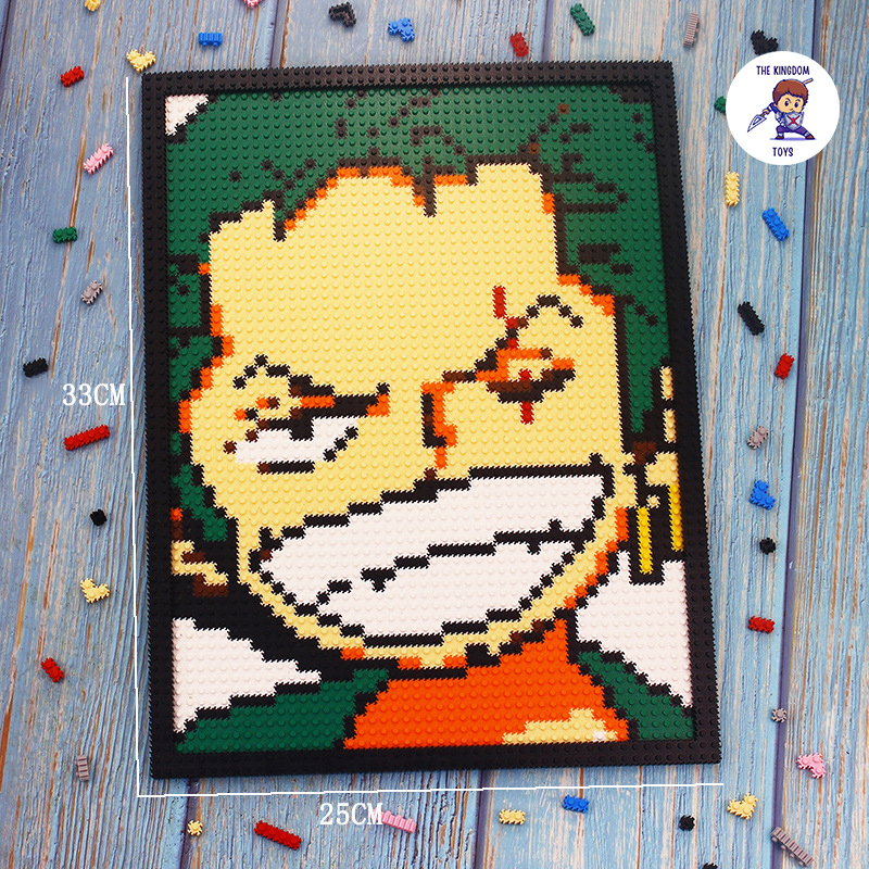 Đồ Chơi Lắp Ráp LINKGO Mô Hình Tranh Nhân Vật Luffy, Zoro, Boa, Sasuke, Kakashi Trong One Piece, Naruto, Đảo Hải Tặc