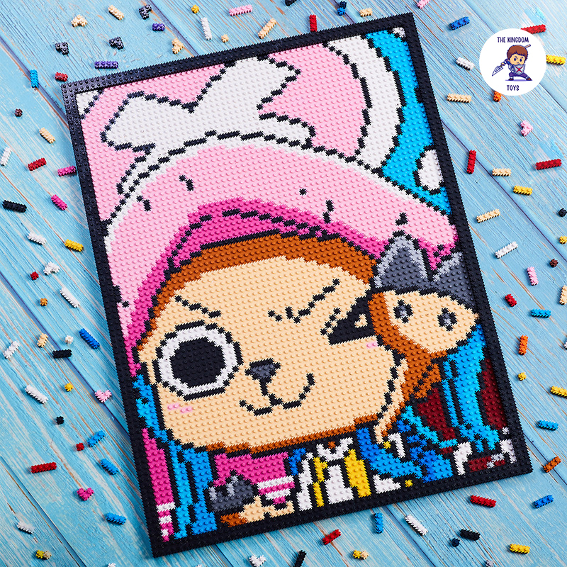 Đồ Chơi Lắp Ráp LINKGO Mô Hình Tranh Nhân Vật Luffy, Zoro, Boa, Sasuke, Kakashi Trong One Piece, Naruto, Đảo Hải Tặc