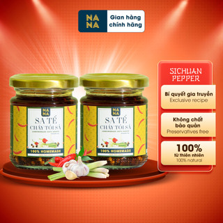 (Combo 2 hũ) Sa tế cay tứ xuyên - cháy tỏi sả Nanafoods 120gr - 100% homemade