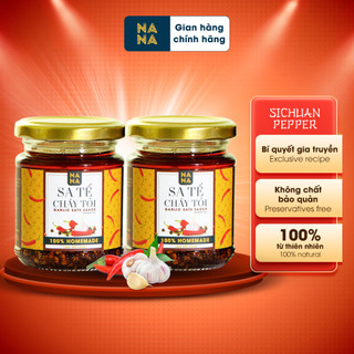 (Combo 2 hũ) sa tế cay tứ xuyên - cháy tỏi Nanafoods 120gr - 100% homemade