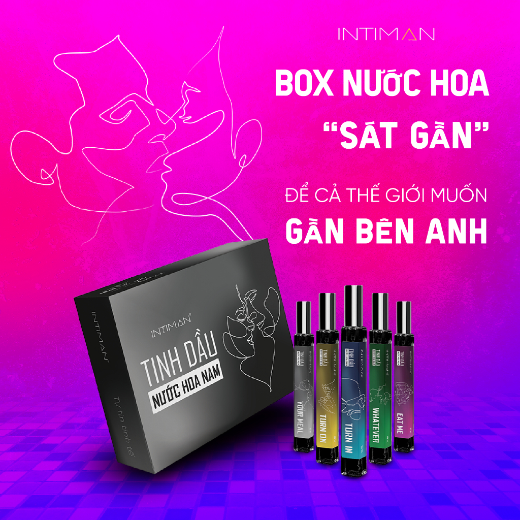 [Limited Box] Tinh Dầu Nước Hoa Nam Intiman - Đánh Thức Mọi Giới Hạn Nam Giới (Bst 5 Mùi Toàn Diện)