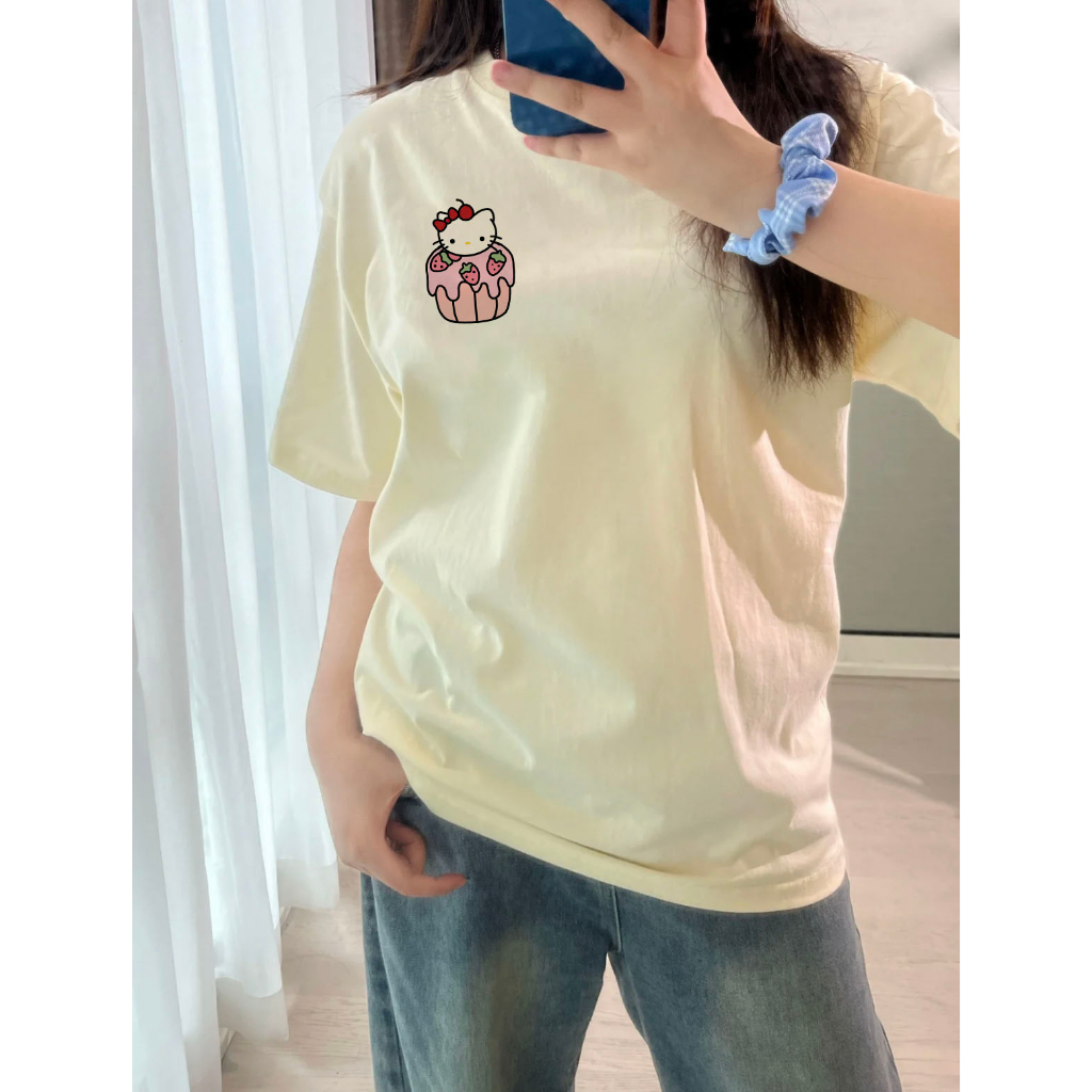 Áo thun nữ form rộng ATD226 Miucho cotton spandex in Graphic