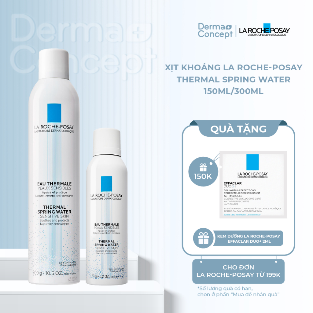 Xịt khoáng La Roche-Posay Thermal Spring Water làm dịu & bảo vệ da 150ml/300ml [NHẬP KHẨU CHÍNH HÃNG 100%]