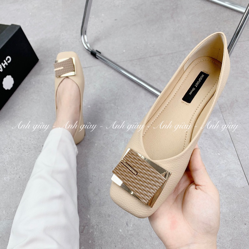 GB12 - Giày bệt mũi vuông khoá vuông đá lì đế dẻo mềm êm hàng loại 1 phù hợp đi chơi k đi học, đi làm, du lịch