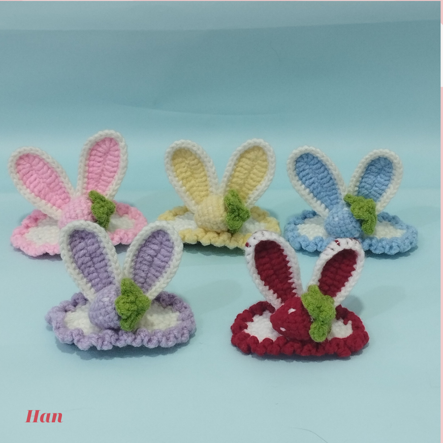 Kẹp tóc bằng len handmade siêu dễ thương