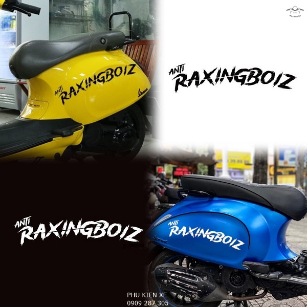 Tem Dán Anti RaxingBoiz Siêu Đẹp Cho Xe Máy