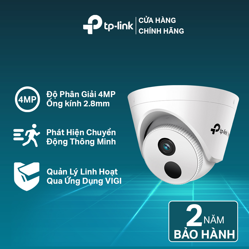 [Hỏa Tốc] Camera IP TP-Link CCTV VIGI C440I 4MP Hỗ Trợ Hồng Ngoại, Phát Hiện Thông Minh