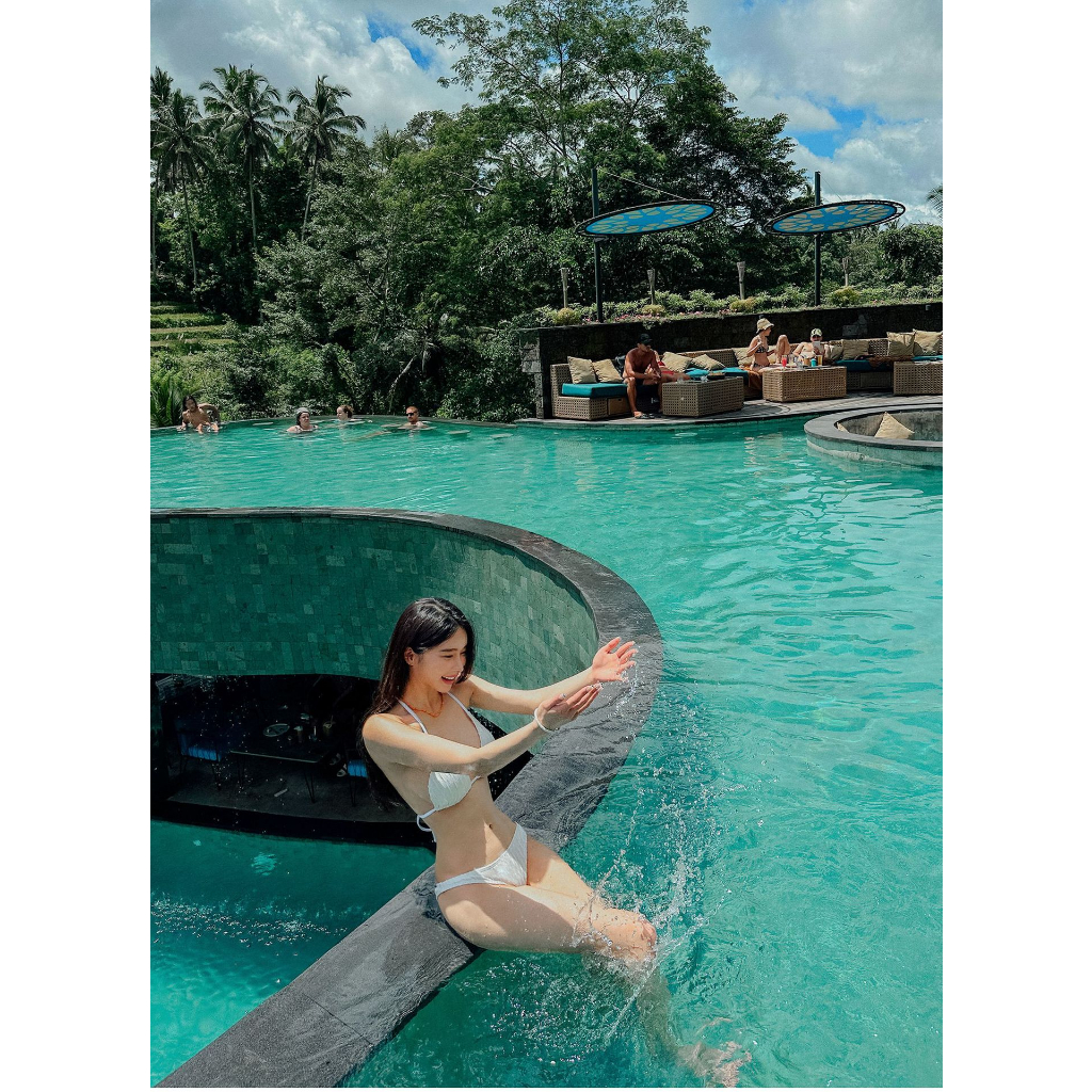 Bikini 3 Chi Tiết Sexy Đồ Bơi Nữ 2 Mảnh Có Khăn Quấn Mông Kín Đáo Áo Tắm Biển Pikini Quảng Châu Set Đi Biển LIZ-B333.1