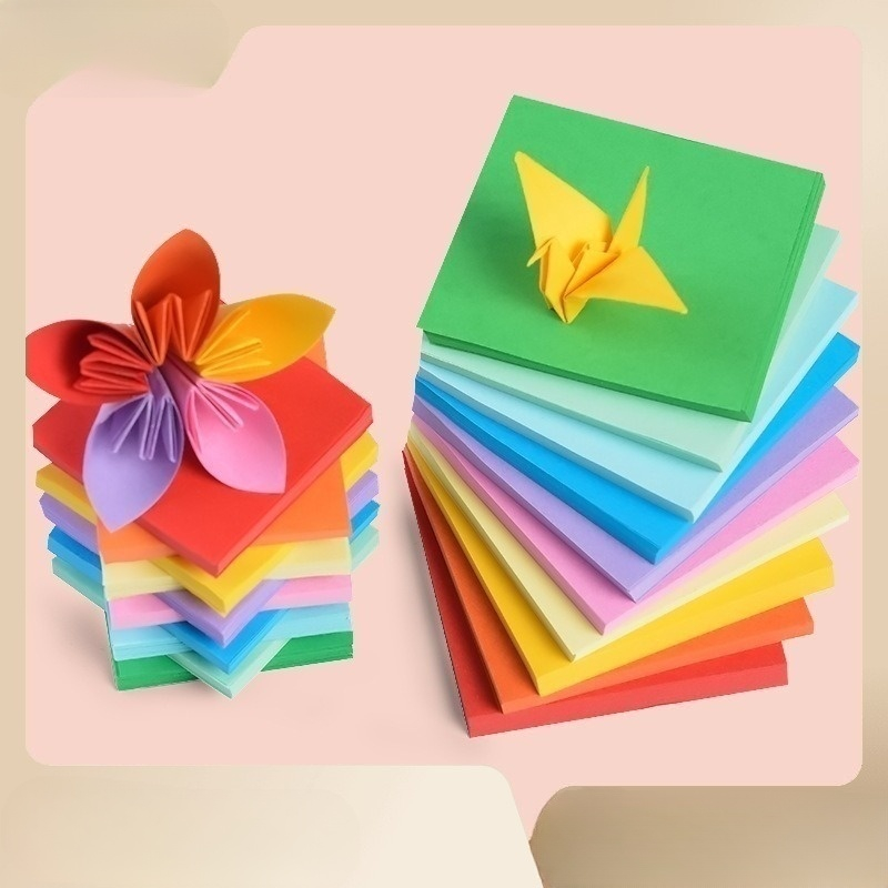 Giấy Gấp Origami Hạc Sao Thủ Công Nhiều Màu Pastel Quà Handmade QT12