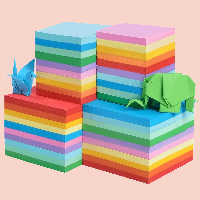 Giấy Gấp Origami Hạc Sao Thủ Công Nhiều Màu Pastel Quà Handmade QT12