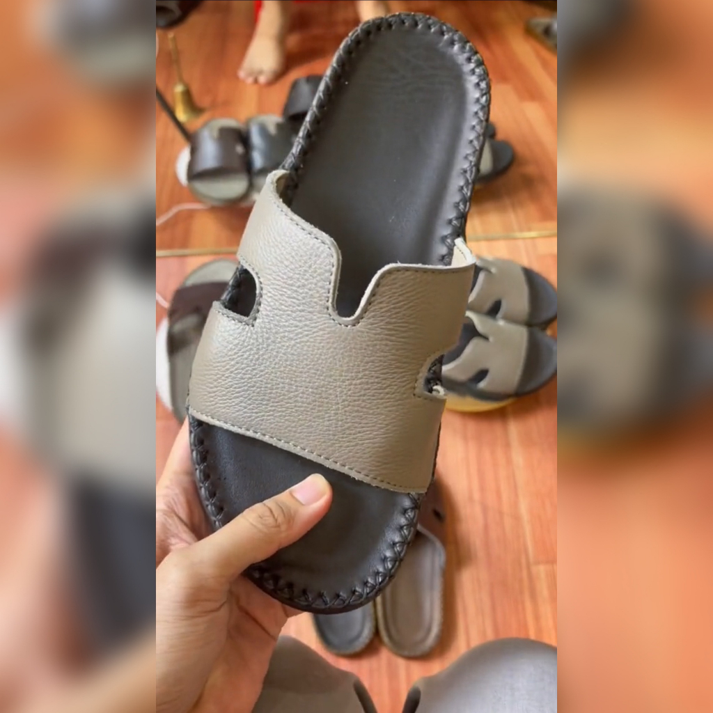 Dép da Dr Thái Lan chữ H, dép da bò, đế cao su siêu bền