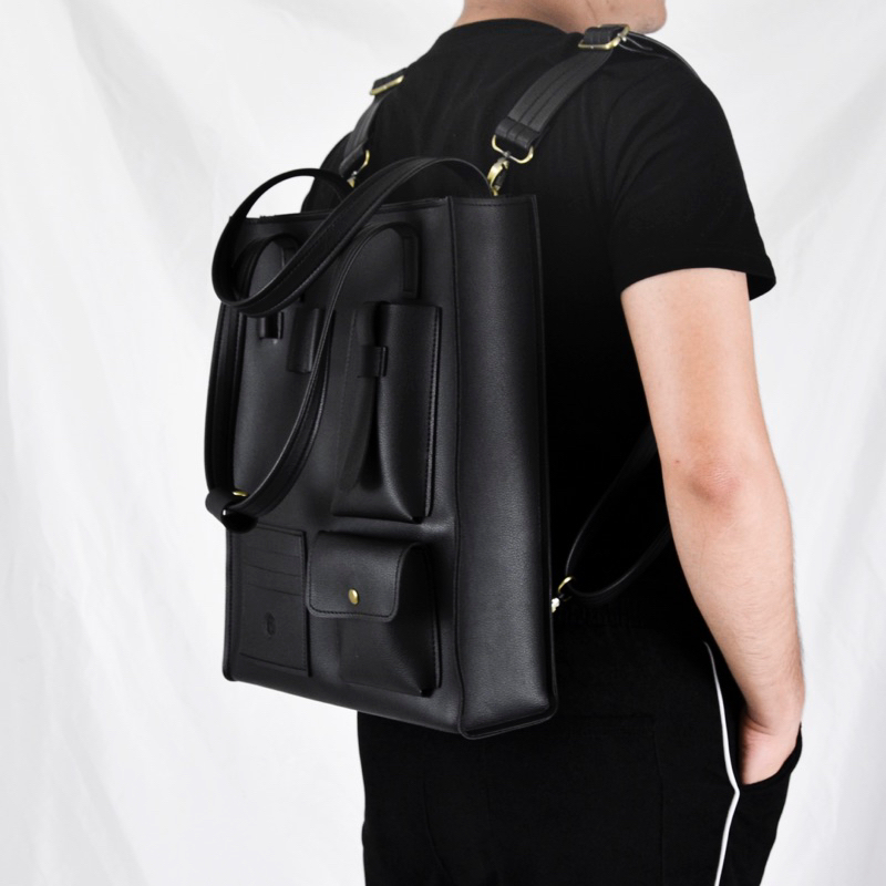 Túi da KHÔISTORE | Dividers_Túi tote balo đeo chéo đa năng_Túi thiết kế_Hàng thủ công_Túi laptop