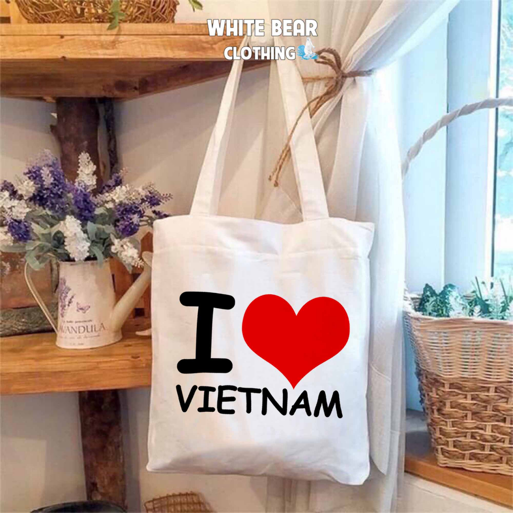 Túi tote vải tôi yêu Việt Nam WHITE BEAR CLOTHING
