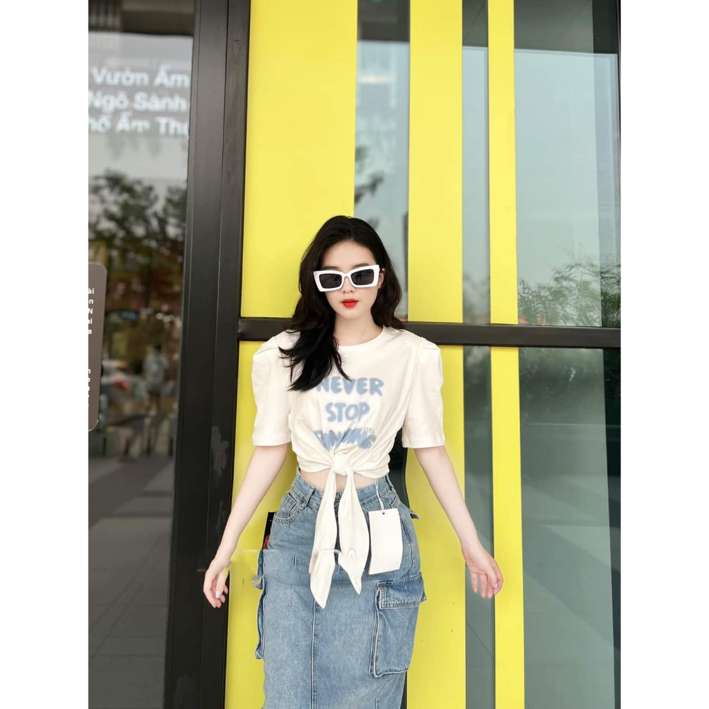 Chân váy jeans nữ dáng dài túi hộp cá tính, chân váy bò cạp cao tôn dáng siêu đẹp hottrend Lysa Store