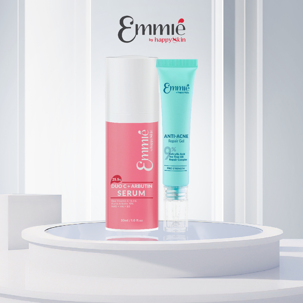 Combo Giảm Mụn Giảm Thâm Serum C 30ml + Gel Chấm Mụn Emmié By Happyskin