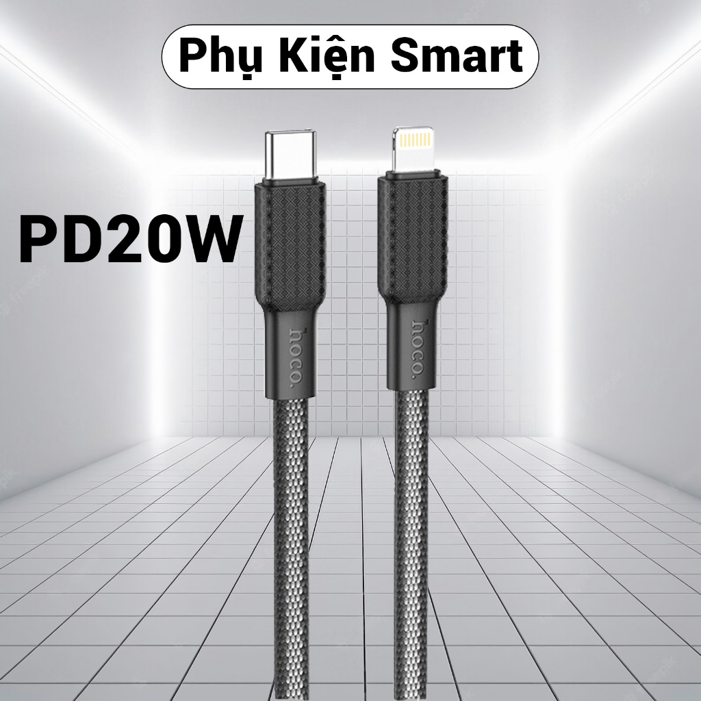 Dây sạc nhanh giao diện PD20W, cáp sạc bện dù chính hãng chắc chắn bền bỉ chống gẫy gập bảo hành 12 tháng.