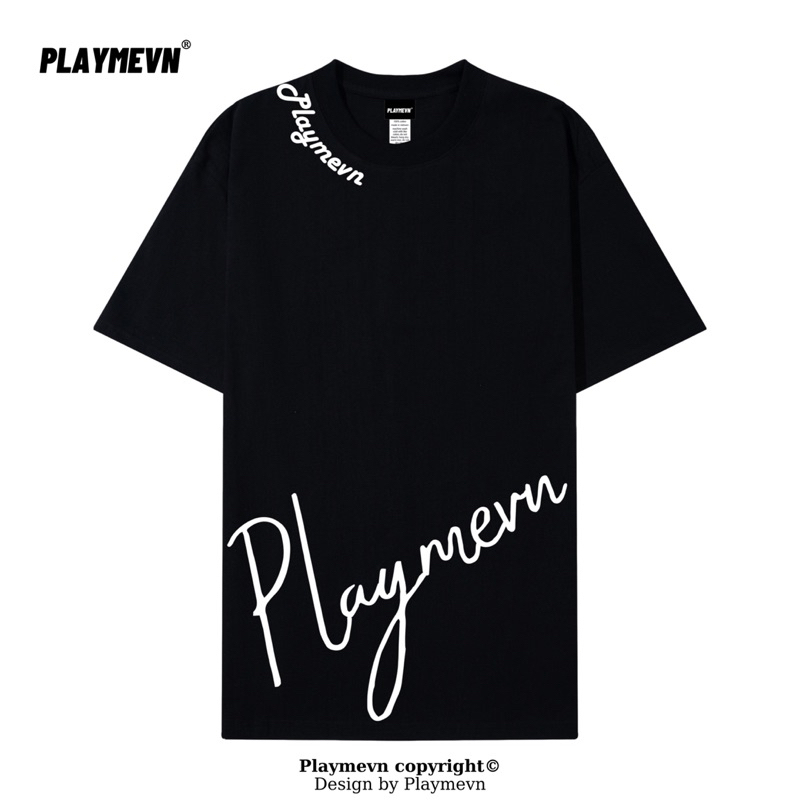 ÁO THUN UNISEX PLAYMEVN 100% COTTON - SIGNATURE CHÍNH HÃNG