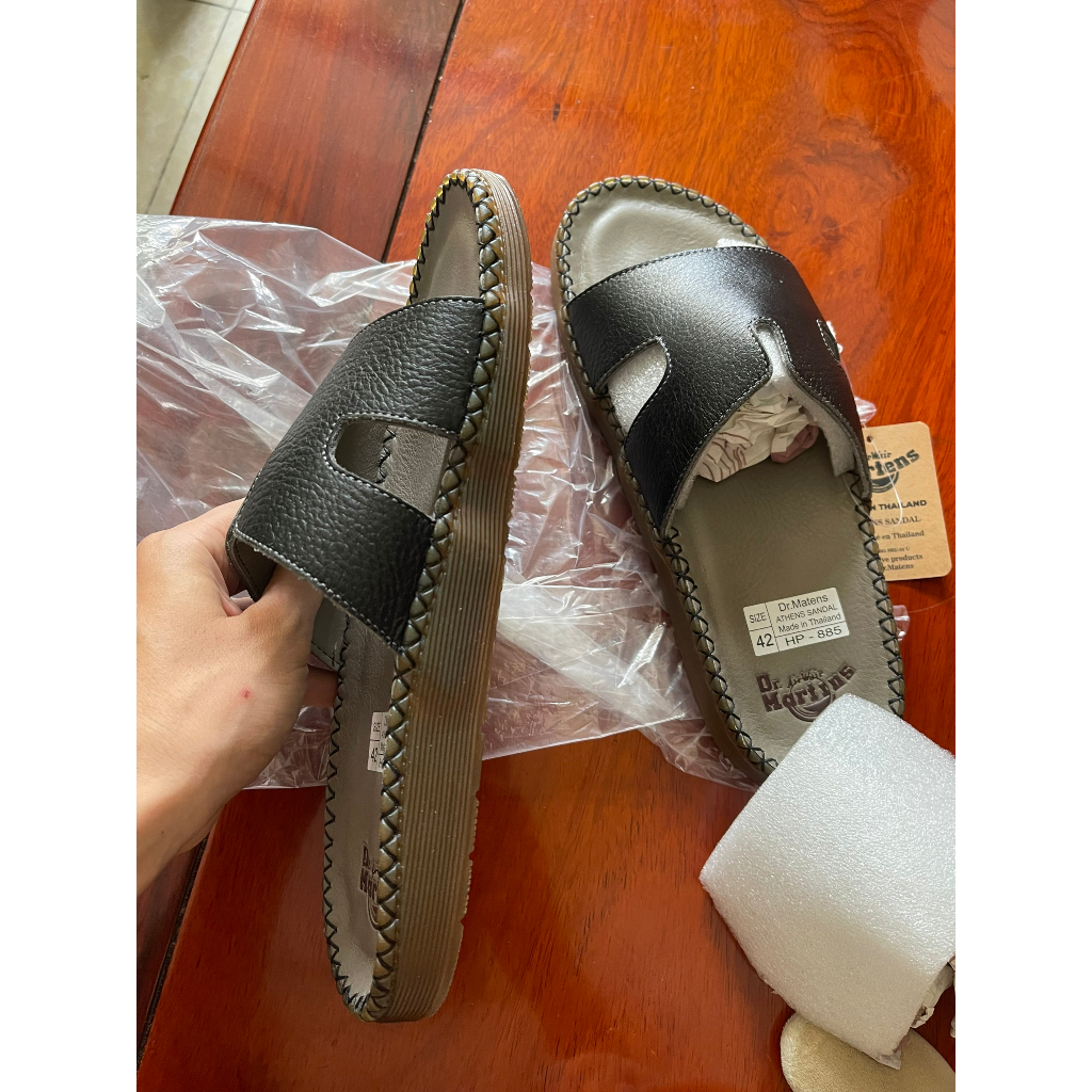 Dép da Dr Thái Lan chữ H, dép da bò, đế cao su siêu bền