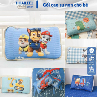 Gối cao su non cho bé lõi ruột gối bông gòn gối cho bé chống nõm chống đẹp đầu nhiều màu sắc kích thước 30x50cm