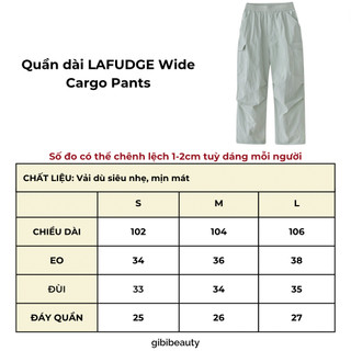 Quần dài LAFUDGE Wide Cargo Pants
