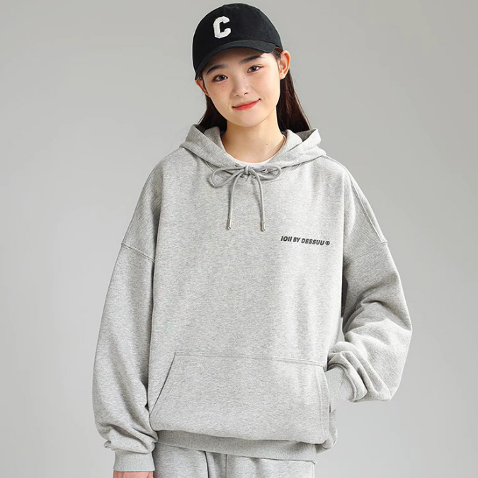 Áo Hoodie trùm đầu Dessuu phong cách đơn giản in chữ 1011 by dessu