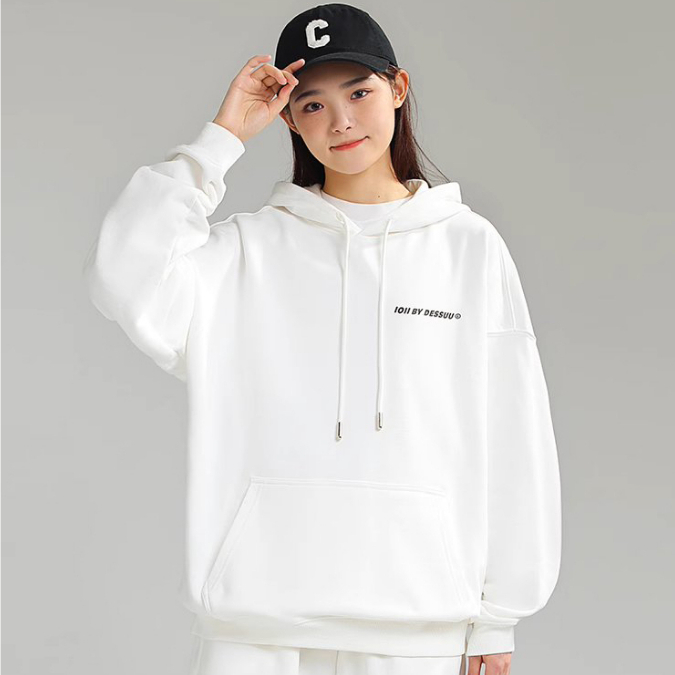 Áo Hoodie trùm đầu Dessuu phong cách đơn giản in chữ 1011 by dessu