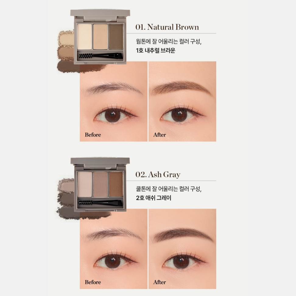 Bột kẻ mày The Face Shop Ink Brow Powder Kit 3.5g