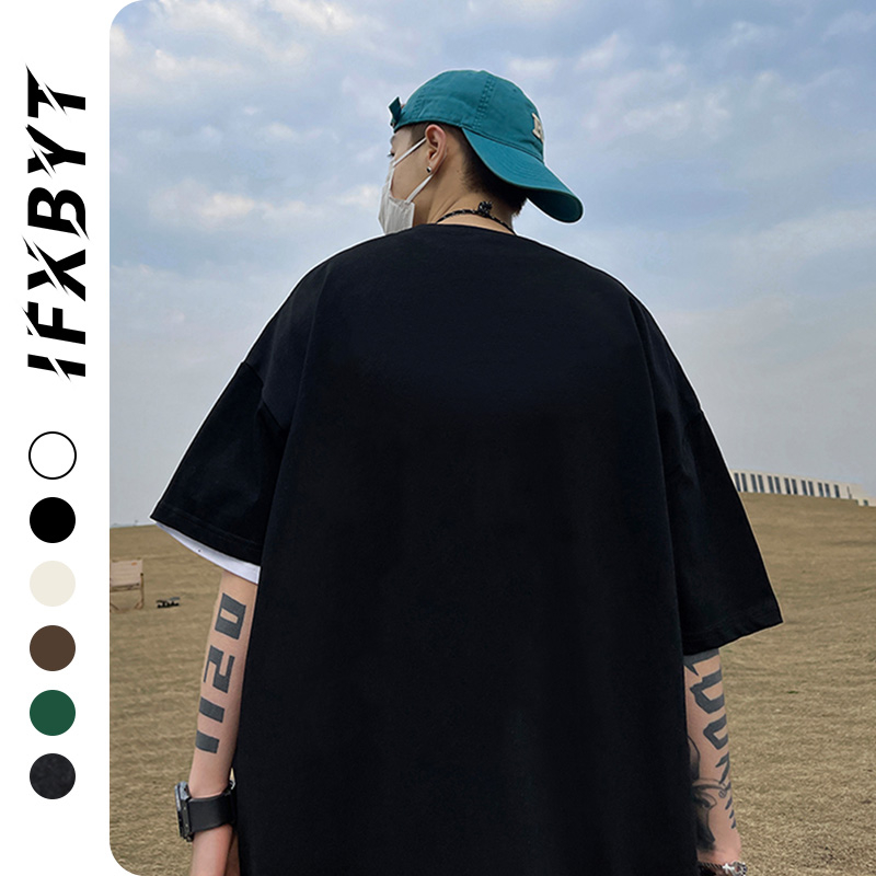 Áo thun unisex IFXBYT A2588 100% cotton dáng rộng phong cách đường phố ulzzang