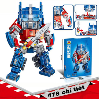 Đồ chơi mô hình lắp ráp trẻ em - robot biến hình - transformer optimus pride 478 chi tiết - qùa tặng - nhựa abs