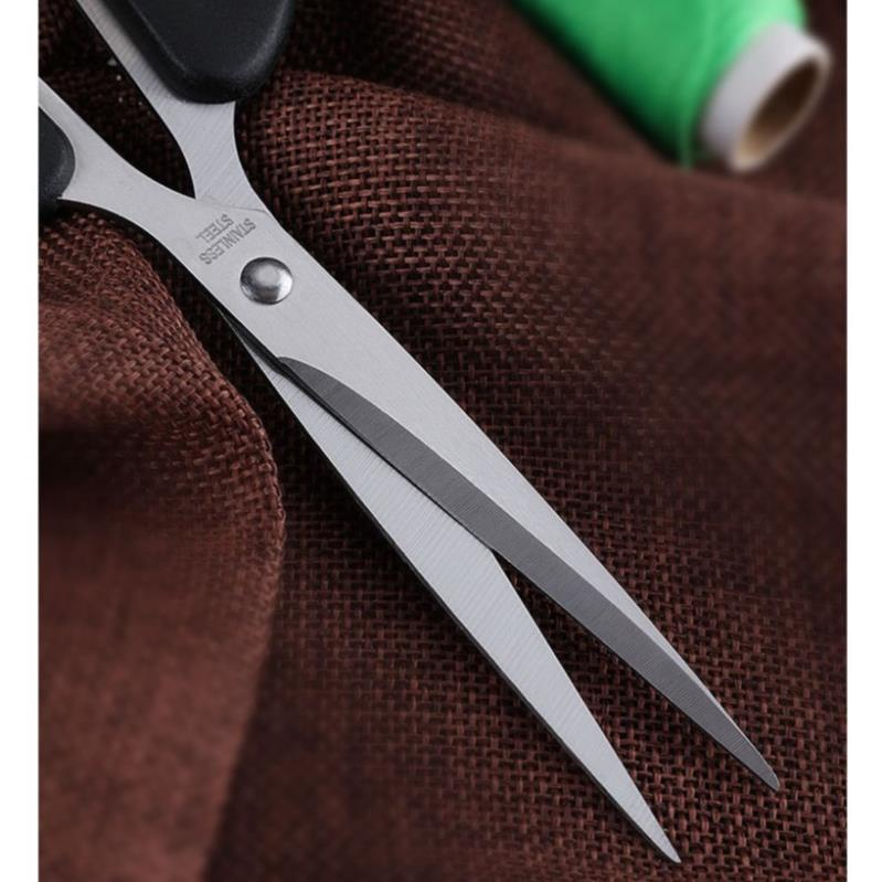 Kéo Cắt Giấy Thủ Công Học Sinh Văn Phòng Cán Đen 16cm