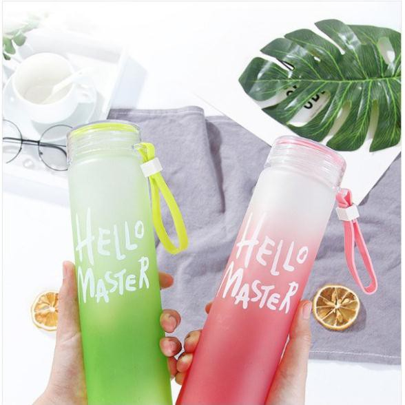 Bình Nước Thủy Tinh Hello Master Dung Tích 450ml