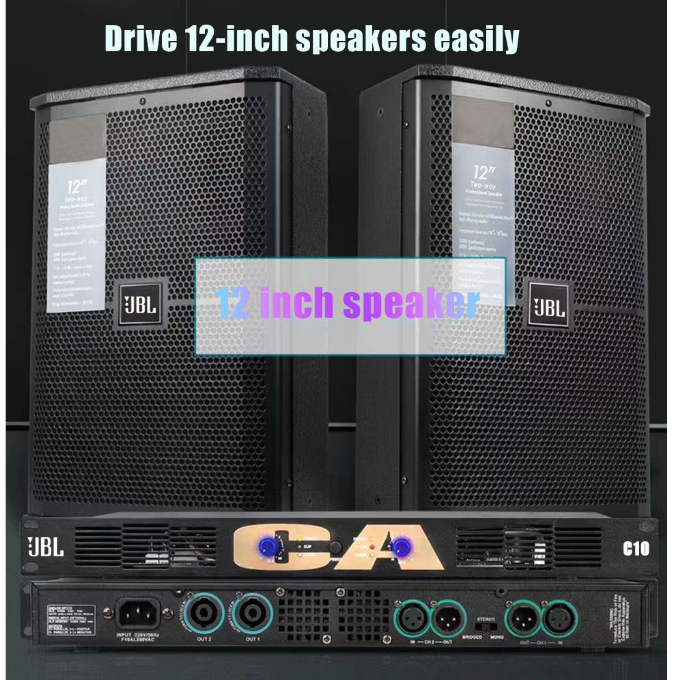 Đẩy công suất 2 kênh JBL CA10 class D, nguồn xung, mỏng 1U - Công suất 500w/kênh