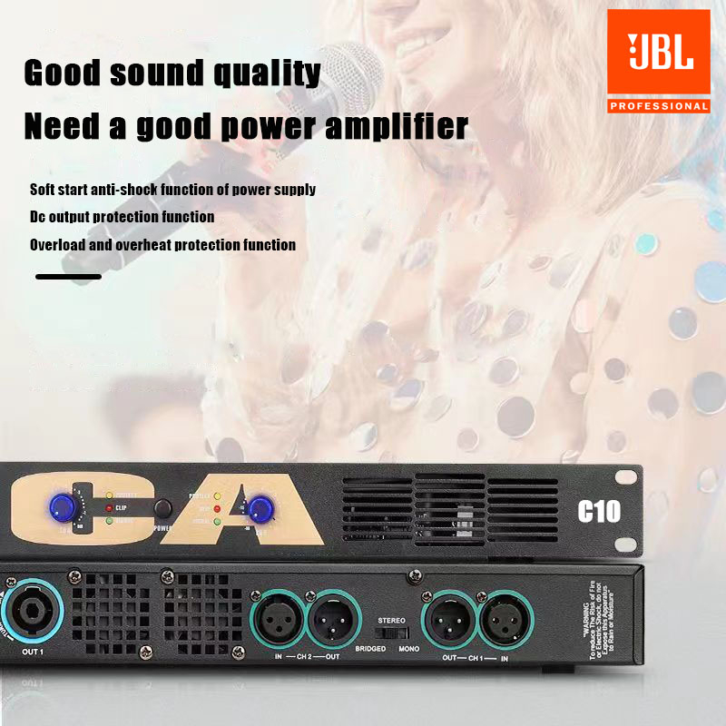 Đẩy công suất 2 kênh JBL CA10 class D, nguồn xung, mỏng 1U - Công suất 500w/kênh