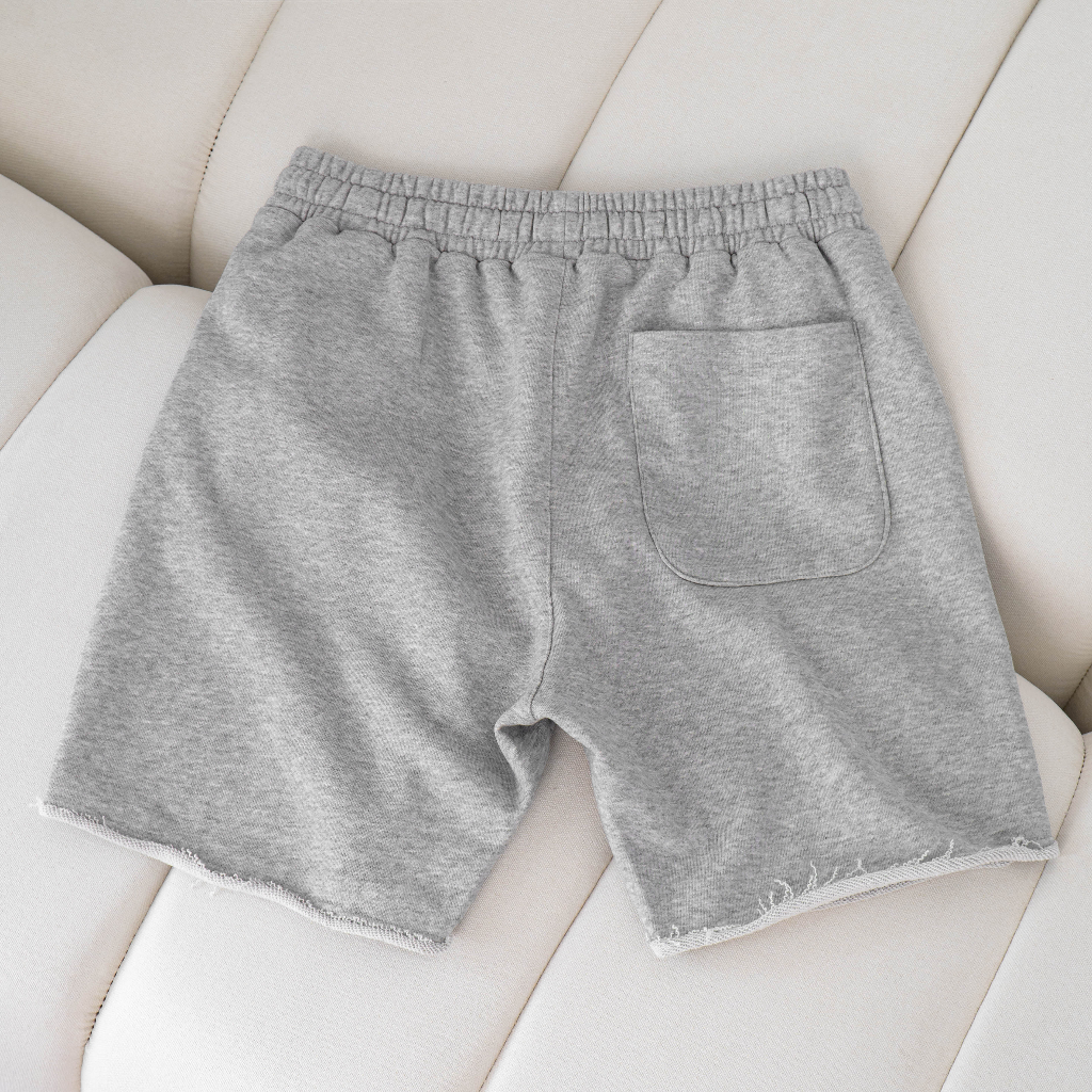 Quần Short Thun Nam Cao Cấp Cotton Xám Nhạt BY COTTON