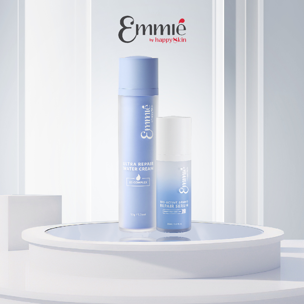 Combo phục hồi da: Kem dưỡng ẩm B5 Complex + Serum sinh học B5 phục hồi đa tầng Emmié dành cho mọi loại da