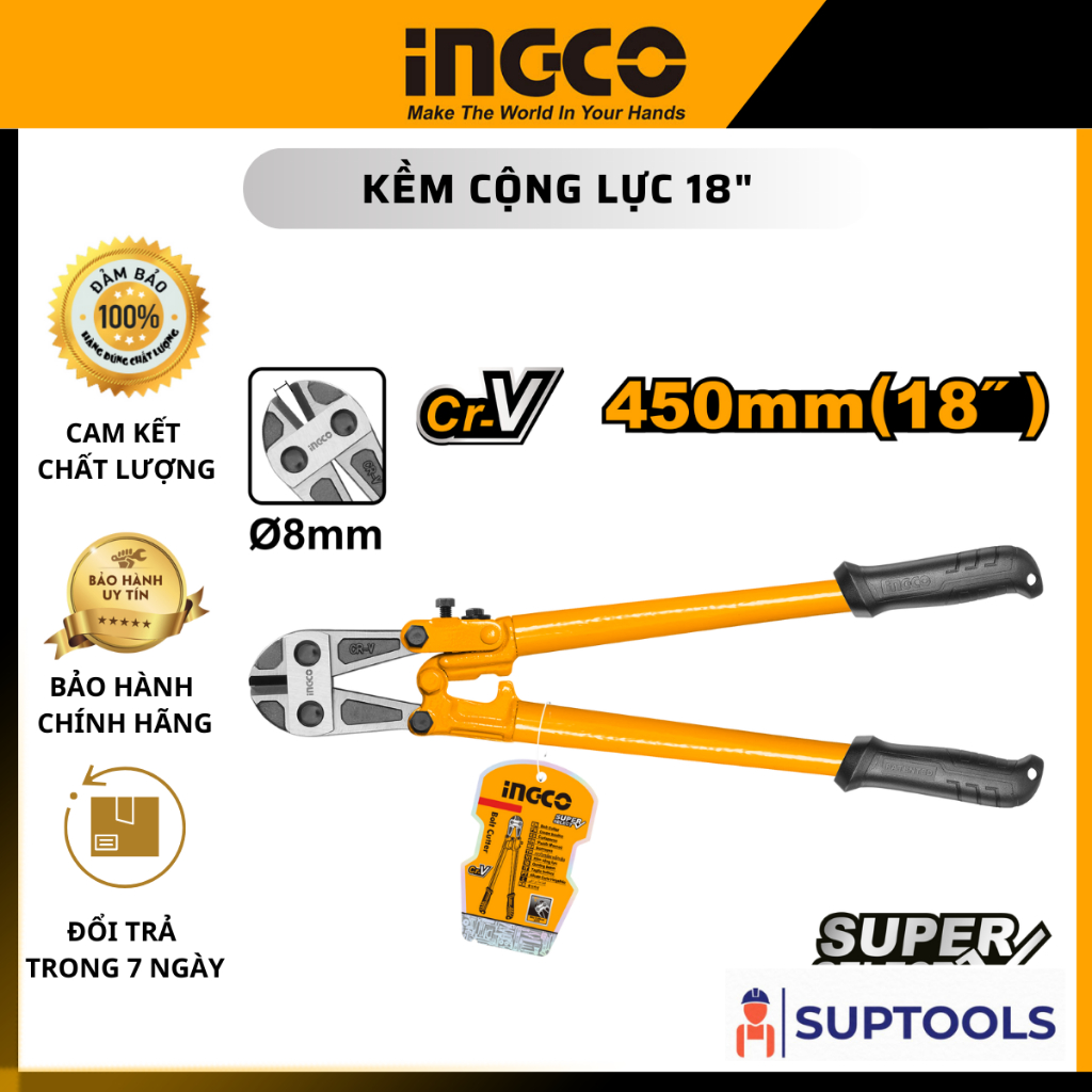 Kềm cộng lực 18 inch INGCO HBC1818 Kìm cộng lực 18" 45cm [Đồ nghề chính hãng]