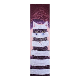 Mặt nhám ván trượt chất lượng cực tốt - black white cat griptape 9"