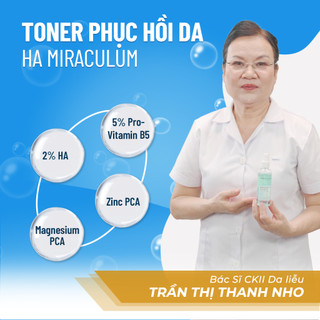 Toner phục hồi cấp ẩm, căng bóng da Miraculum.