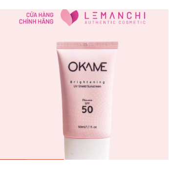 Kem chống nắng quang phổ rộng Okame Brightening UV Shield Sunscreen SPF 50 PA++++ 50ml