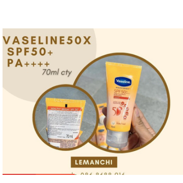 Trả order - vaseline 50x cty 70ml date 2025