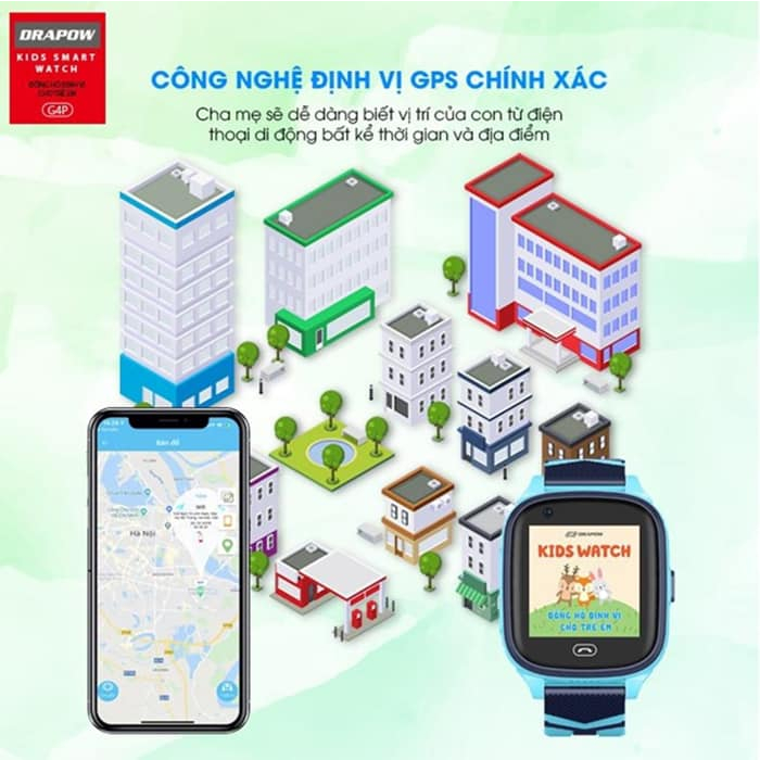 Đồng hồ định vị trẻ em Drapow G4P
