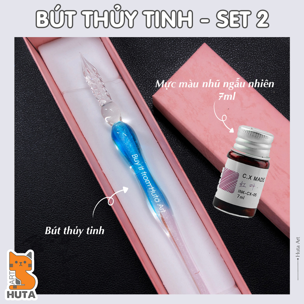 Bút viết thủy tinh - Cocktail & Rose Ver.