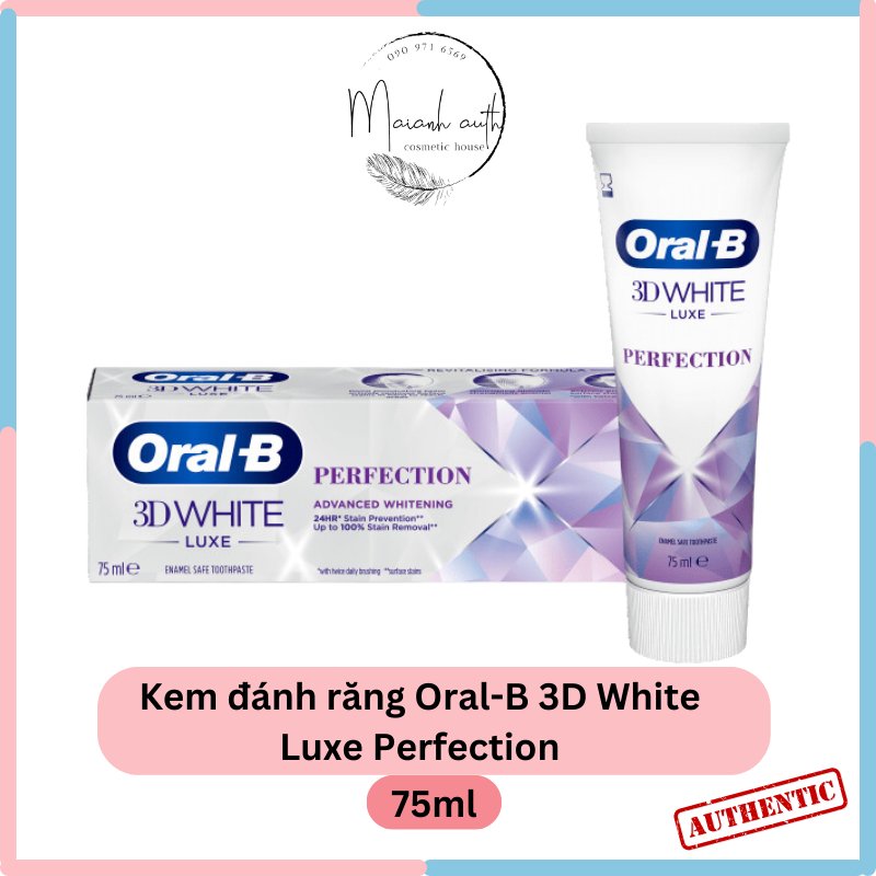 Kem đánh răng Oral B 3D White Luxe Perfection 75ml