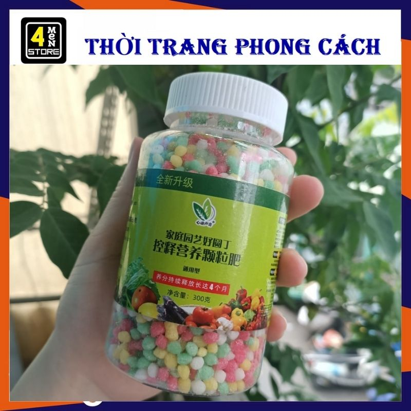 Phân bón tan chậm Lọ 300g / Phân bón thông minh hạt phân đạm, phốt pho