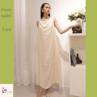 Đầm lụa nữ 2 lớp họa tiết chìm da dáng Babydoll không tay có túi 2 bên hông xuân hè dễ thương [XÍN - Fashion Design]