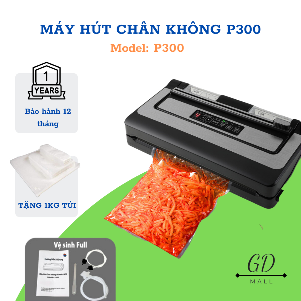 Máy hút chân không không kén túi PW300A, phiên bản cải tiến mới, hút mọi loại túi