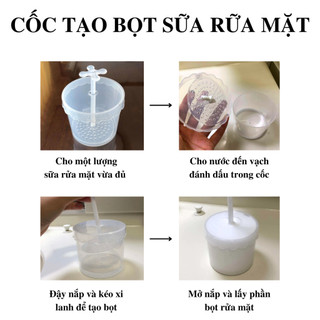 Cốc Tạo Bọt Sữa Rửa Mặt Hoippurun Daiso Tiện Lợi Tạo Bọt Mịn Nhanh Gọn Trong 10 Giây Nhật Bản