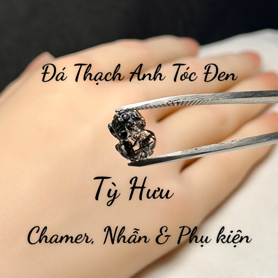 Tỳ Hưu Thạch Anh Tóc Đen Tự Nhiên