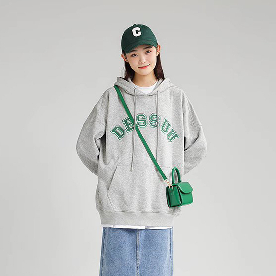 Áo Hoodie  Dessuu nỉ chân cua hình thêu Dessuu to bản 4 màu