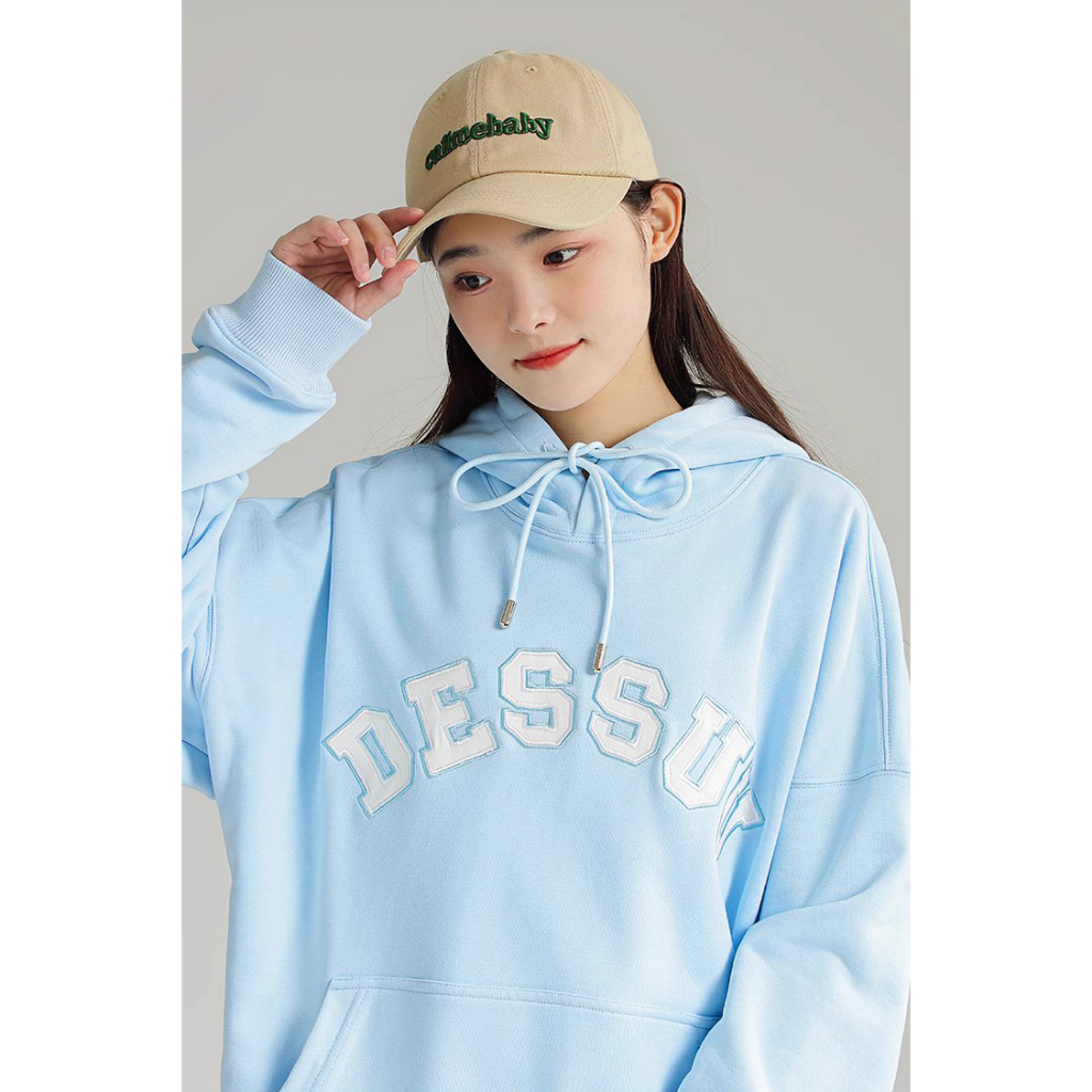 Áo Hoodie  Dessuu nỉ chân cua hình thêu Dessuu to bản 4 màu